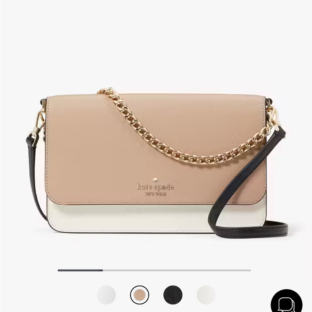 Kate Spade Tan and Cream Crossbody Bag